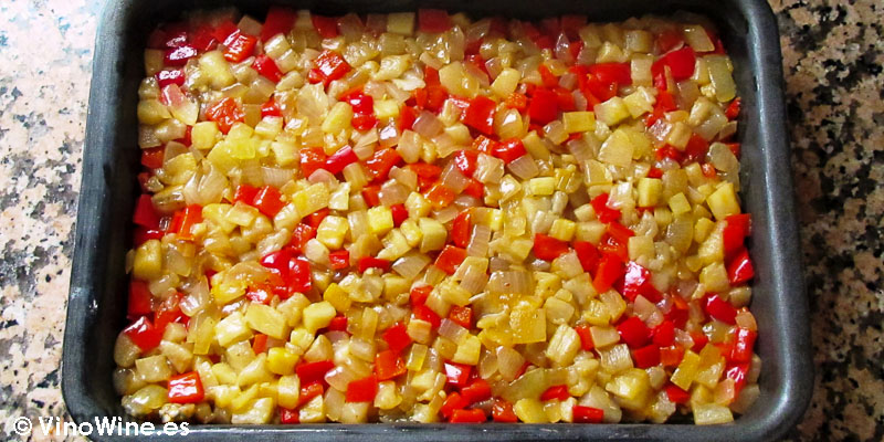 base de wonton y luego capa de verduras receta milhojas de boquerones verduras y wonton de Toni Grimalt