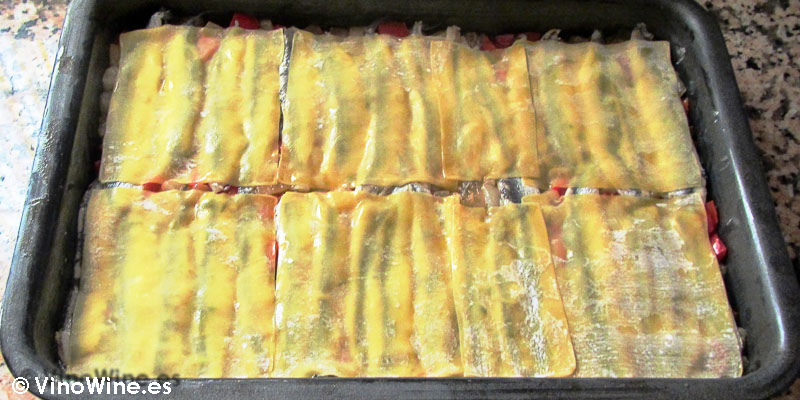capa final de wonton receta milhojas de boquerones verduras y wonton de Toni Grimalt