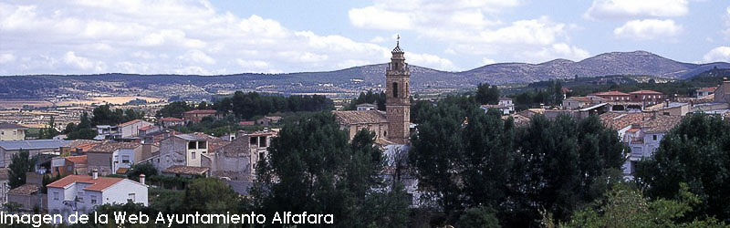 Imagen del pueblo de Alfafara de la web del Ayuntamiento