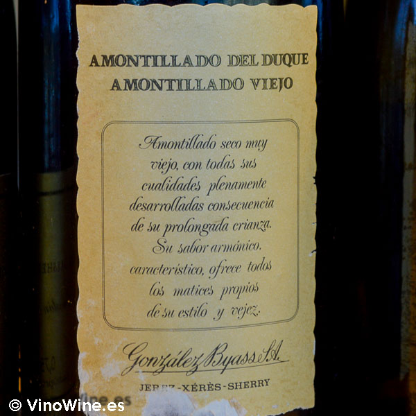 Amontillado del Duque de González Byass, embotellado entre el 1985 y 1990, bebido en La Cuina Restaurant en Ontinyent