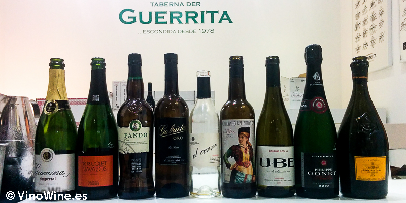 Vinos bebidos en la Taberna der Guerrita de Sanlucar en el Tour Bojos Pel Vi Marco de Jerez