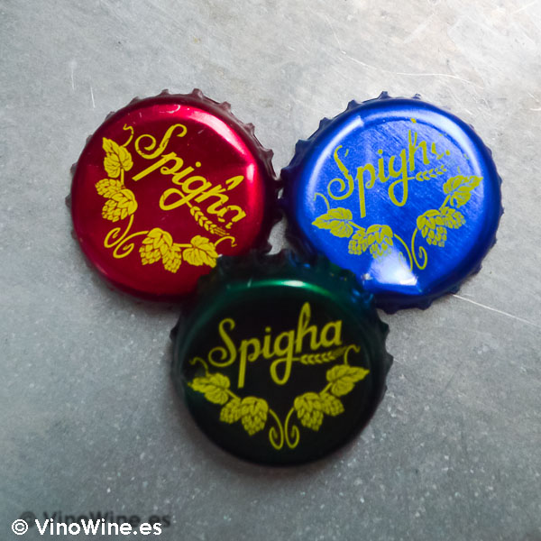 Chapas de cerveza artesanal Spigha