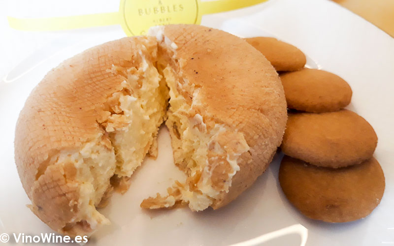 Cheesecake abierta en Cakes and Bubbles de Albert Adria en Londres