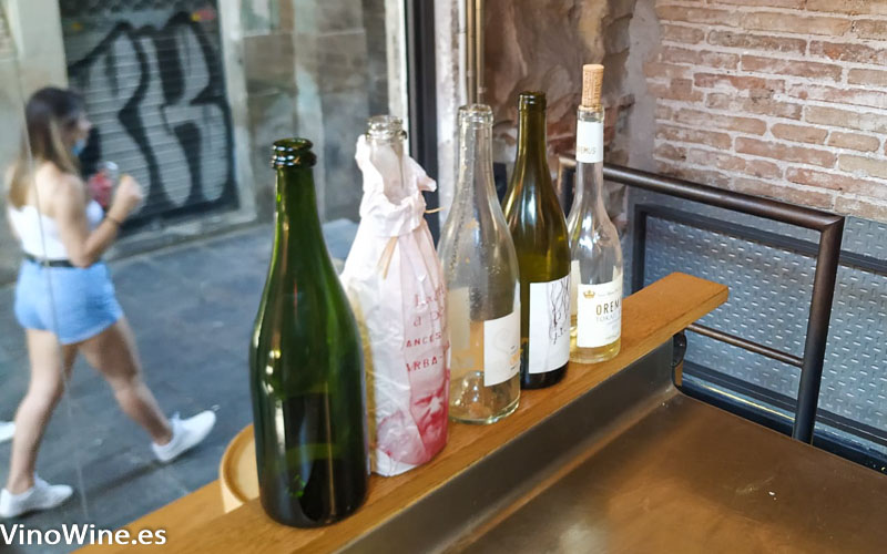 Seleccion de vinos degustados en el restaurante DIREKTE Boqueria de Barcelona